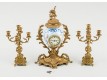 Clock and two candlesticks