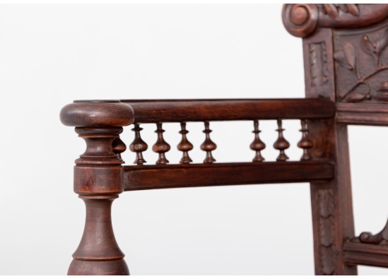 Desk with armchair