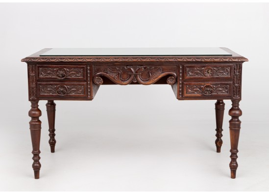 Desk with armchair