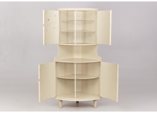 Corner dish cabinet