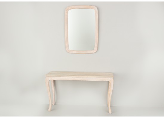 Console with mirror