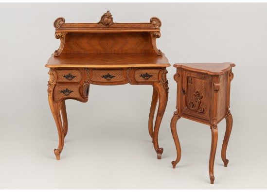 Desk with commode