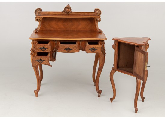 Desk with commode