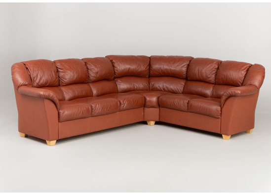 Leather corner sofa