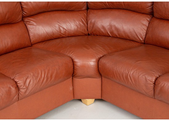 Leather corner sofa