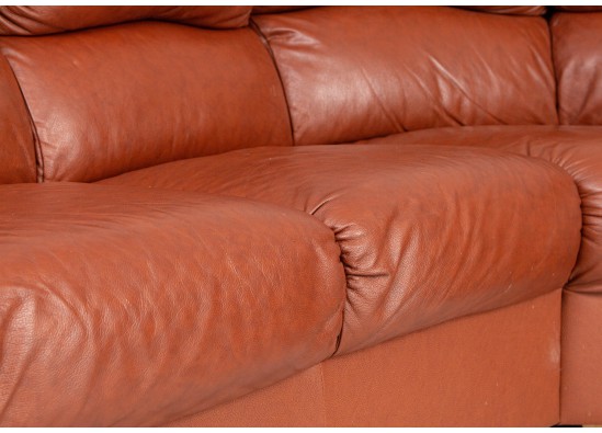 Leather corner sofa