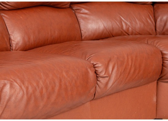 Leather corner sofa