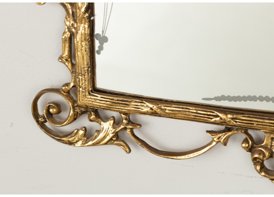 Console with mirror