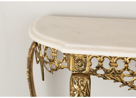 Console with mirror