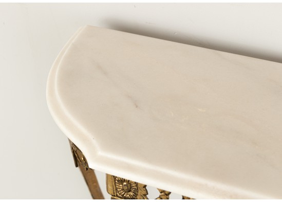 Console with mirror