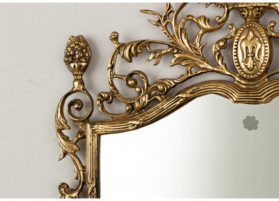 Console with mirror