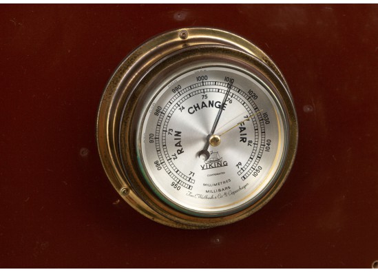 Interior detail (clock  and barometer)