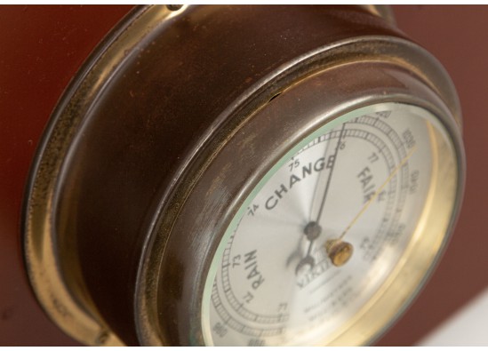 Interior detail (clock  and barometer)