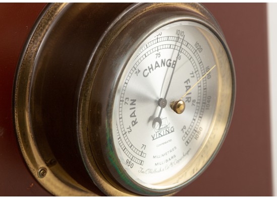 Interior detail (clock  and barometer)