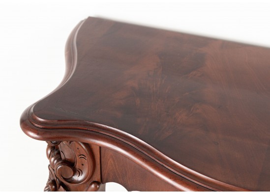 Console with mirror