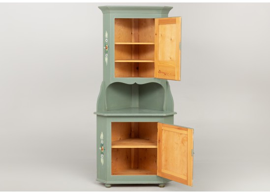 Corner dish cabinet