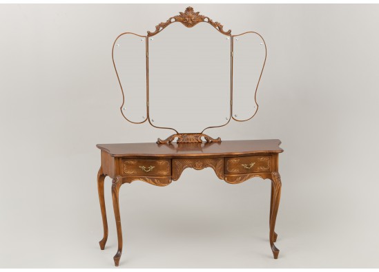 Dressing table with mirror