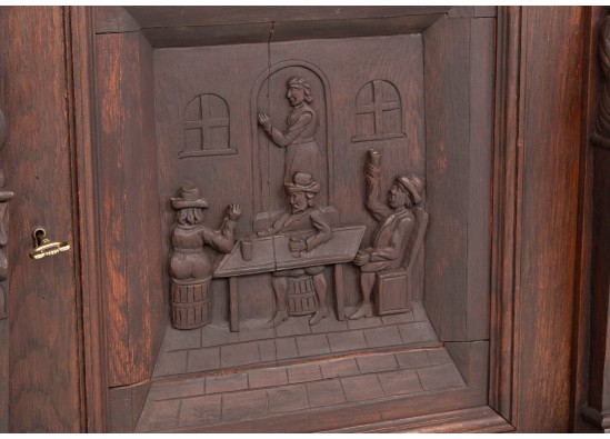 Corner dish cabinet