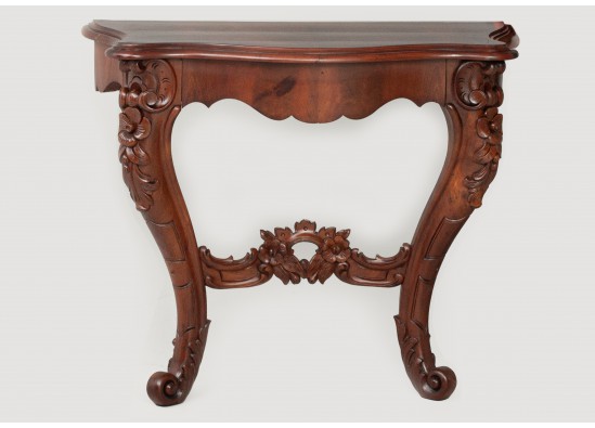 Console with mirror