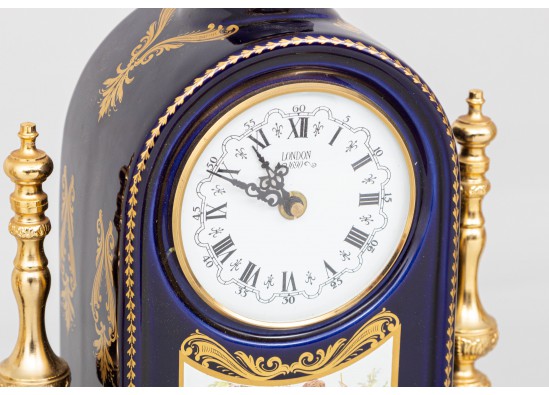 Clock and two candlesticks