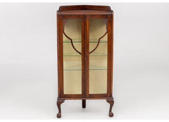 Corner dish cabinet