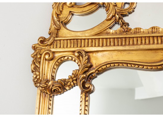Console with mirror