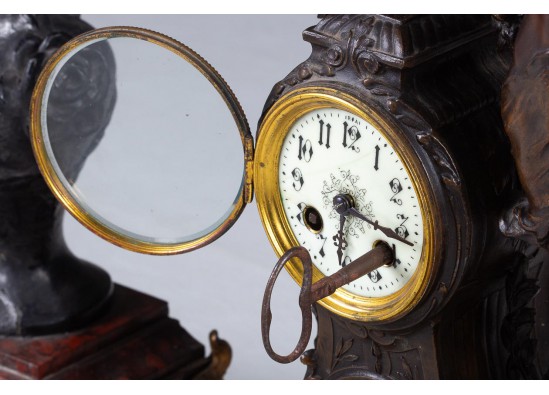 Clock and vases (2 items)