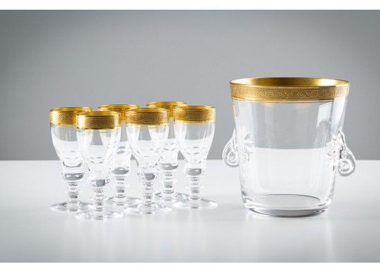 Set of glasses + sweetbox