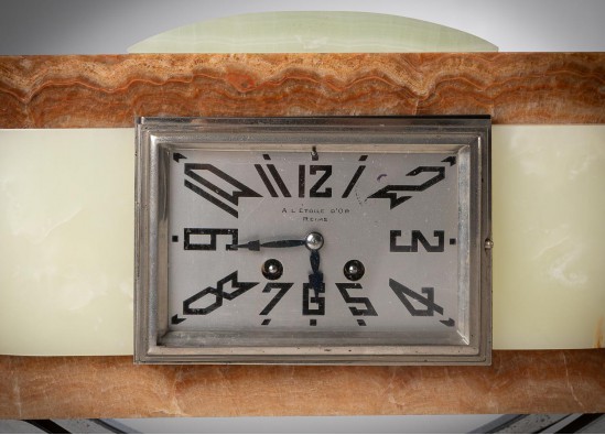 Pastatomas laikrodis + 2 žvakidės