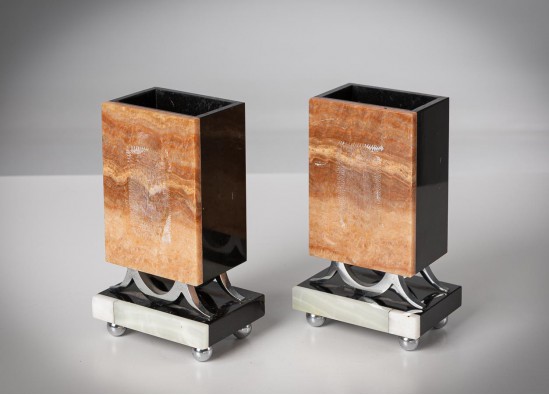 Часы и подсвечники (2 шт.)