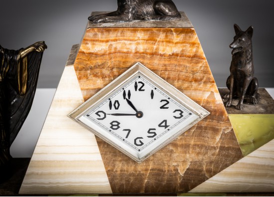 Laikrodis + 2 žvakidės