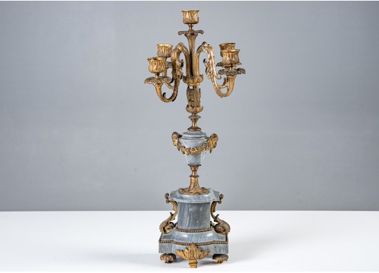 Clock and two candleholders