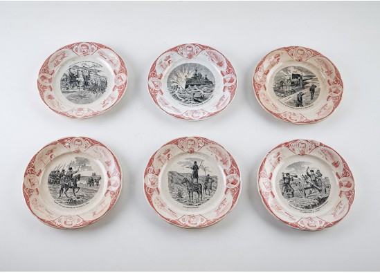 Set of 6 decorative plates.